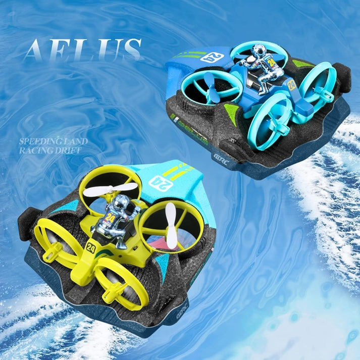 4DRC V24 3-in-1 Remote Control Hovercraft, Drone, and Race Car Water and Sky