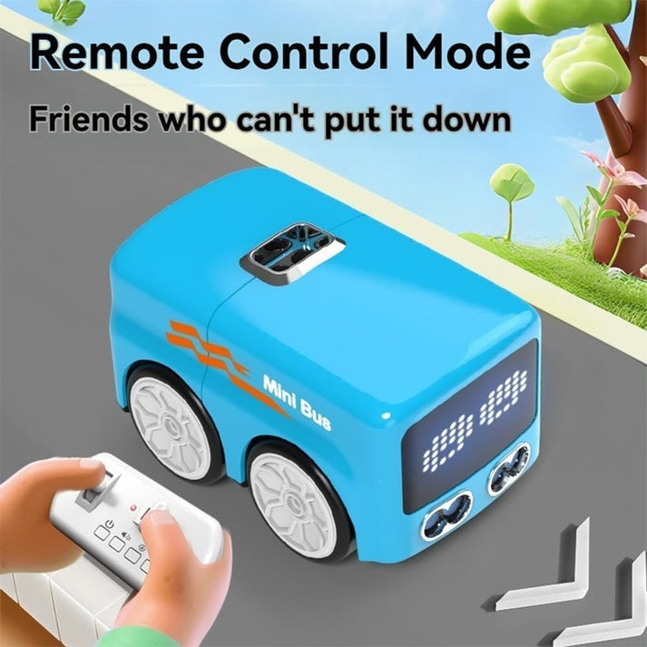 Magic Bus - Follow Line Car, Auto LED Expression Lights & 4 Play Modes