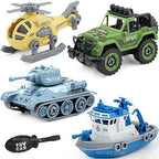 ABS Plastic DIY Military Vehicle Toy Set with Disassembly Tool Vehicles