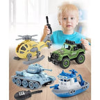 ABS Plastic DIY Military Vehicle Toy Set with Disassembly Tool Vehicles