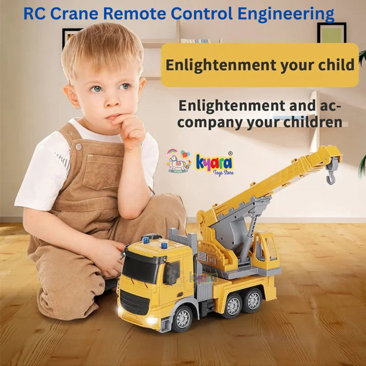 Remote Control Crane Truck Toy – 7 Channel 1:24 RC Construction Vehicle