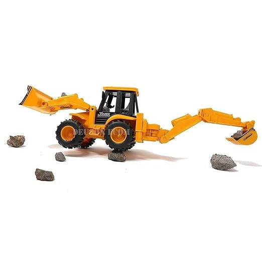 2-in-1 Excavator & Bulldozer Construction Vehicle Toy