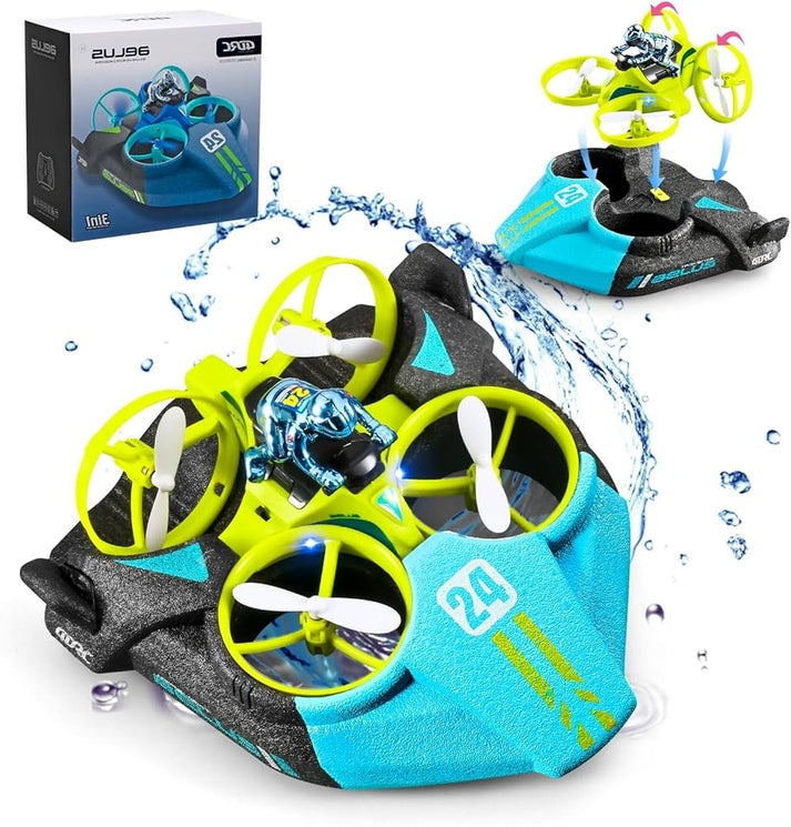 4DRC V24 3-in-1 Remote Control Hovercraft, Drone, and Race Car Water and Sky