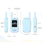 Video Walkie Talkies 2.0 | 2” Screen, Share Pic, Micro Chat, Emoji
