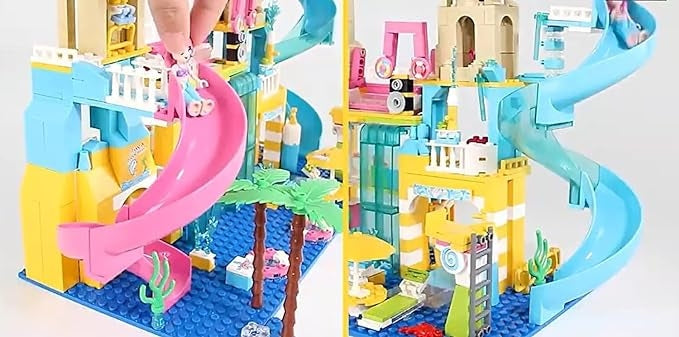 Girls Water Park Building Blocks Set