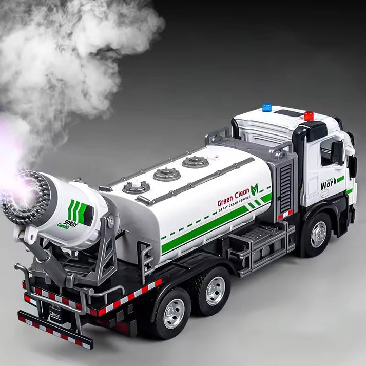 Green Clean Fog Truck Toy – Disinfection-Style Vehicle Toy for Kids