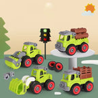 FARM VEHICLES WITH SCREW DRIVER FOLDABLE DIY TRUCK TOY
