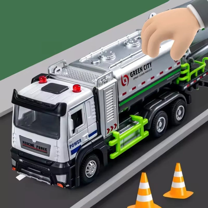 Green Clean Fog Truck Toy – Disinfection-Style Vehicle Toy for Kids
