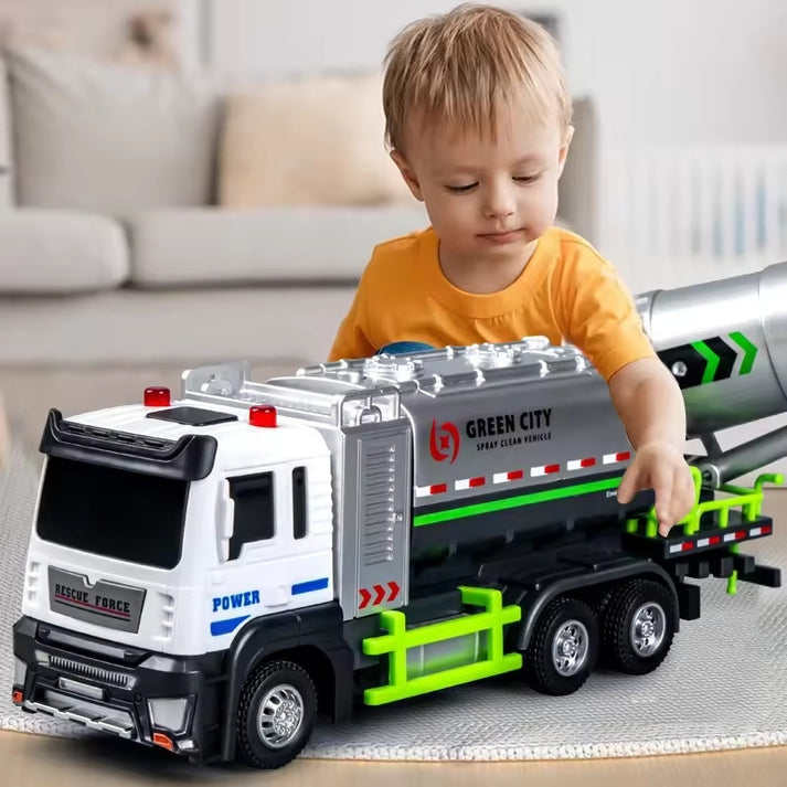 Green Clean Fog Truck Toy – Disinfection-Style Vehicle Toy for Kids
