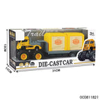 Friction Toy Vehicle 1:43 Diecast Model Truck And Trailer Toy
