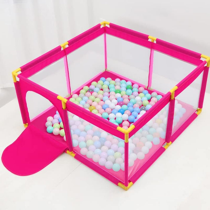 TOYS Baby Playpen, Portable Play Yard for Kids Indoor And Outdoor Multicolor (50 Free Balls On Prepaid Orders)