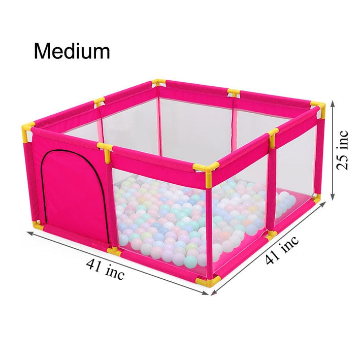 TOYS Baby Playpen, Portable Play Yard for Kids Indoor And Outdoor Multicolor (50 Free Balls On Prepaid Orders)