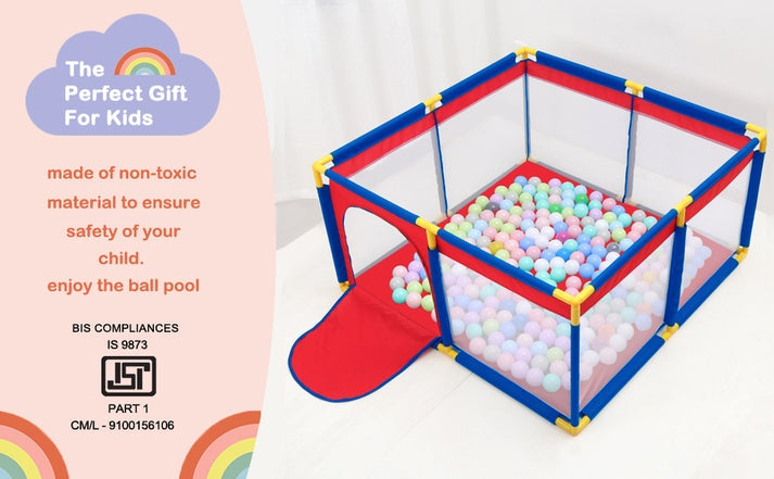 Premium Jumbo Size Ball Pool For Kids Indoor And Outdoor, Multicolor (50 Free Balls On Prepaid Orders)