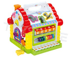Musical Baby House With Shape Sorters,Musical Piano,Counting Beads,Blocks Activity Cube
