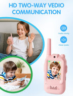 Video Walkie Talkies 2.0 | 2” Screen, Share Pic, Micro Chat, Emoji