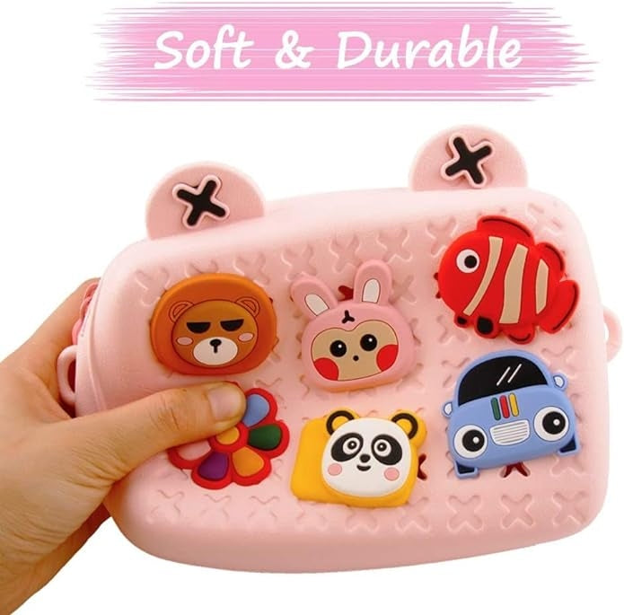 Premium Cartoon Children's Soft Silicone Bag [Yellow, Red]