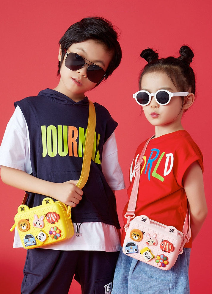 Premium Cartoon Children's Soft Silicone Bag [Yellow, Red]