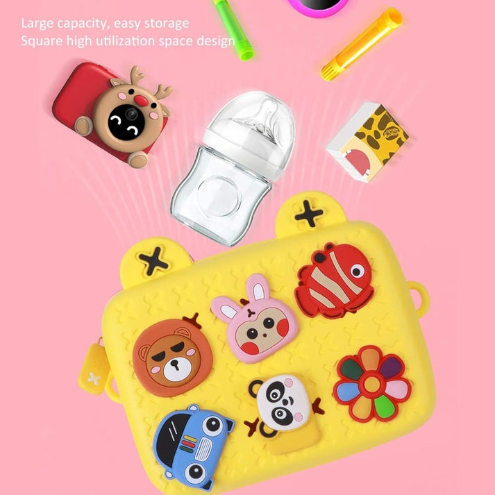 Premium Cartoon Children's Soft Silicone Bag [Yellow, Red]