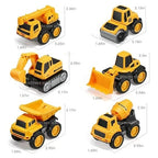 TOYS 6-piece metal engineering construction vehicle toy set