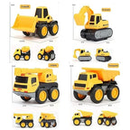 TOYS 6-piece metal engineering construction vehicle toy set