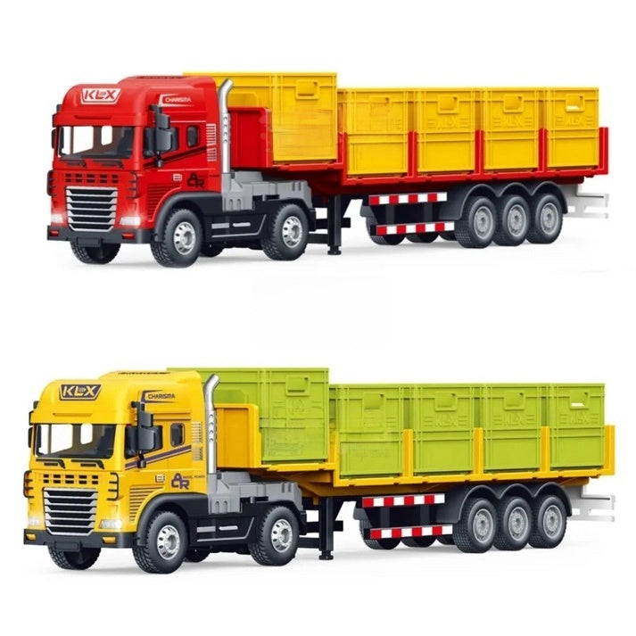 TOYS 1:24 Scale Diecast Truck and Trailer Set