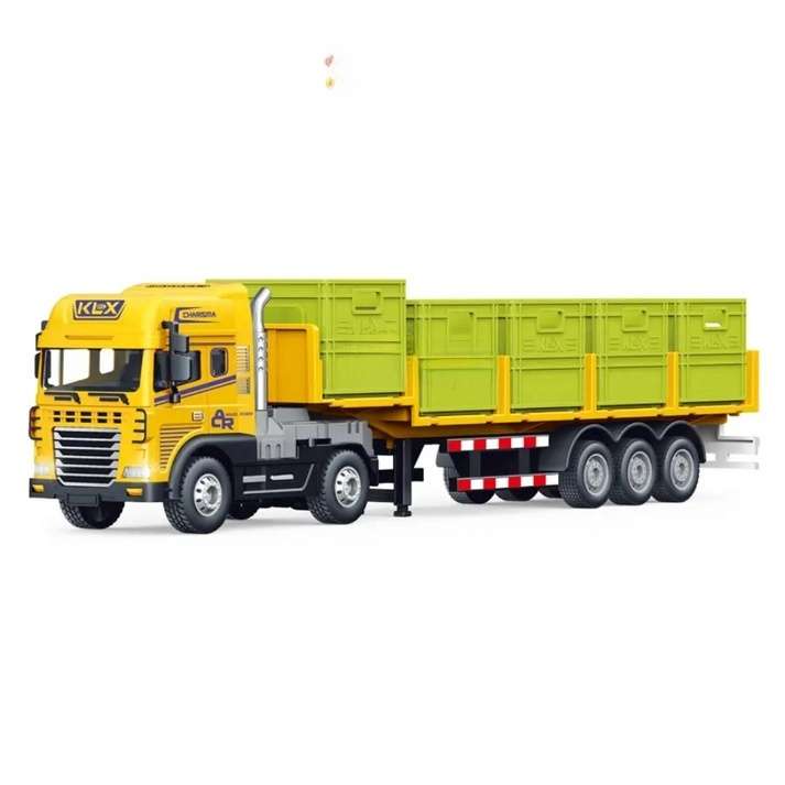 TOYS 1:24 Scale Diecast Truck and Trailer Set