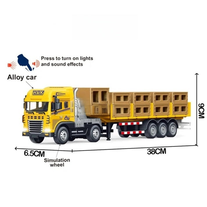 TOYS 1:24 Scale Diecast Truck and Trailer Set