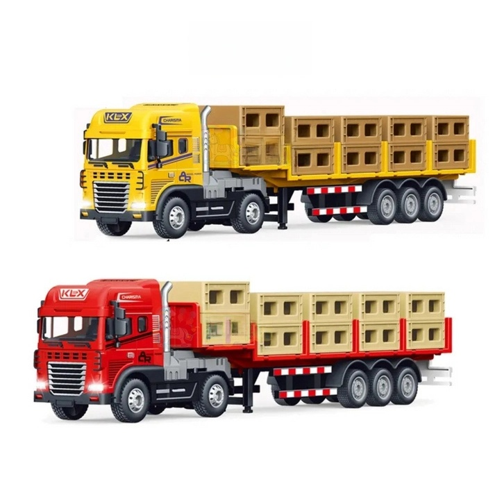 TOYS 1:24 Scale Diecast Truck and Trailer Set