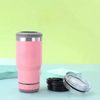 4 IN 1 14OZ STAINLESS STEEL VACUUM INSULATED DRINKING CUP BEER KEEP COLD MUG BLUETOOTH WIRELESS SPEAKER TUMBLER MUSIC COFFEE MUG