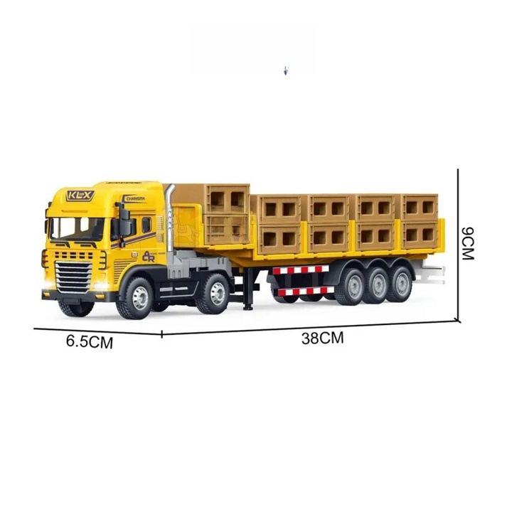 TOYS 1:24 Scale Diecast Truck and Trailer Set