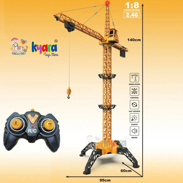 Tower Electric Remote Control Toy Crane Intelligent 4-Channel Line-Controlled