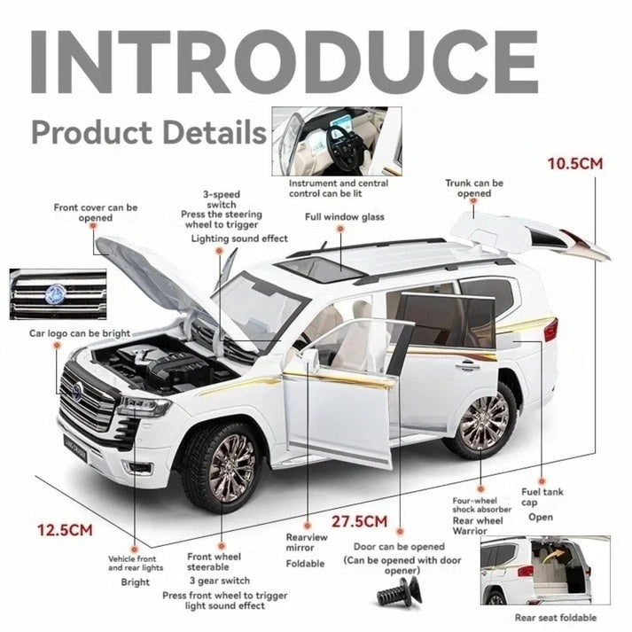 Toyota Land Cruiser LC300 1:24 Diecast Scale Model Car
