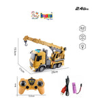 Remote Control Crane Truck Toy – 7 Channel 1:24 RC Construction Vehicle