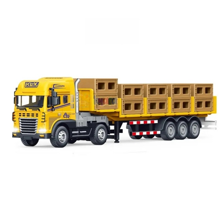 TOYS 1:24 Scale Diecast Truck and Trailer Set