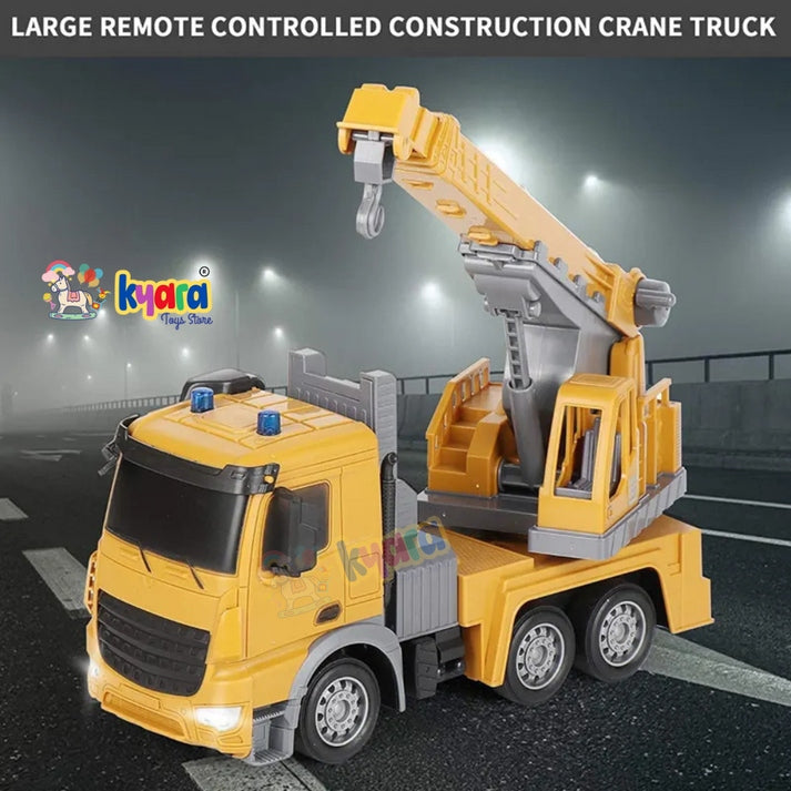 Remote Control Crane Truck Toy – 7 Channel 1:24 RC Construction Vehicle