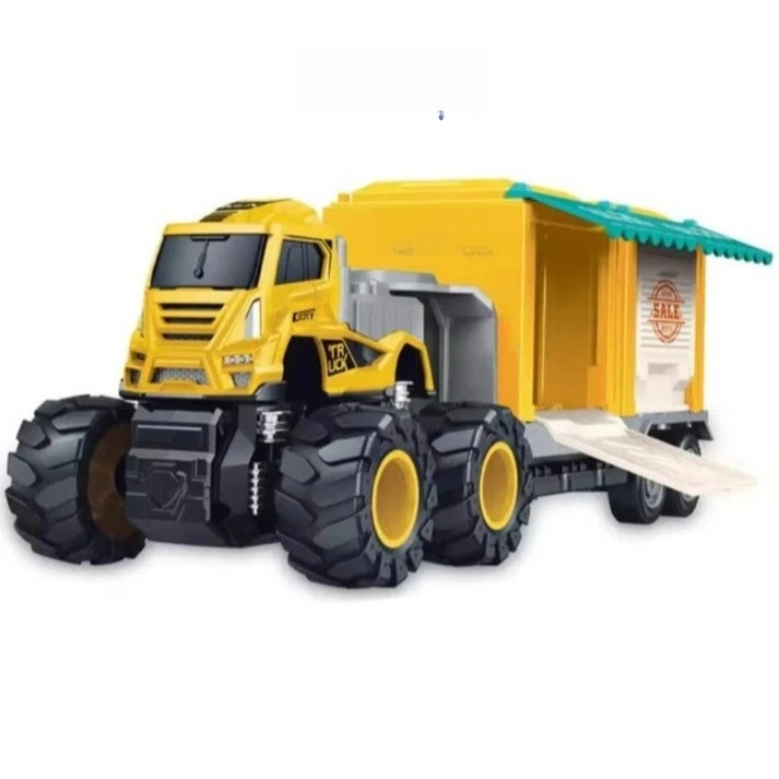 Friction Toy Vehicle 1:43 Diecast Model Truck And Trailer Toy
