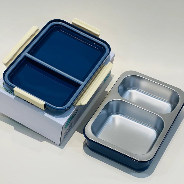 Opaque Lid : Spill Free 2 Grids Lunchbox