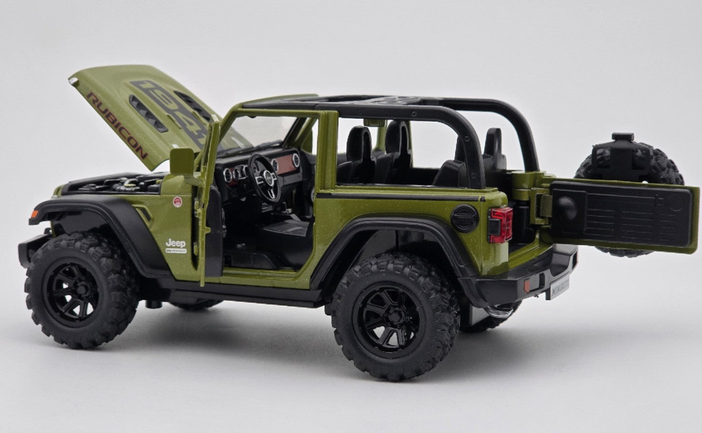 Jeep Wrangler Rubicon 3 Door 1:32 Removable Top diecast scale model car collectible