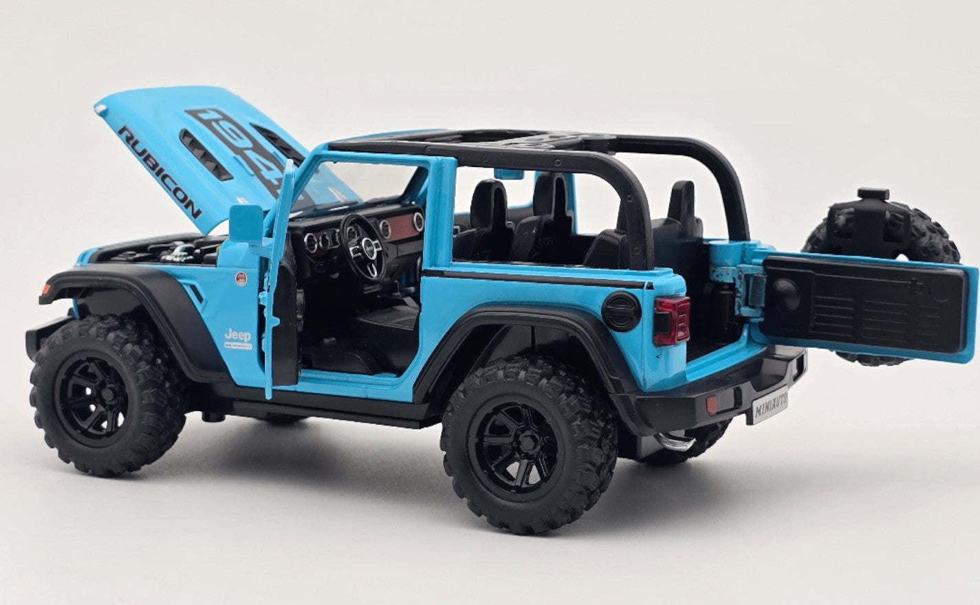Jeep Wrangler Rubicon 3 Door 1:32 Removable Top diecast scale model car collectible