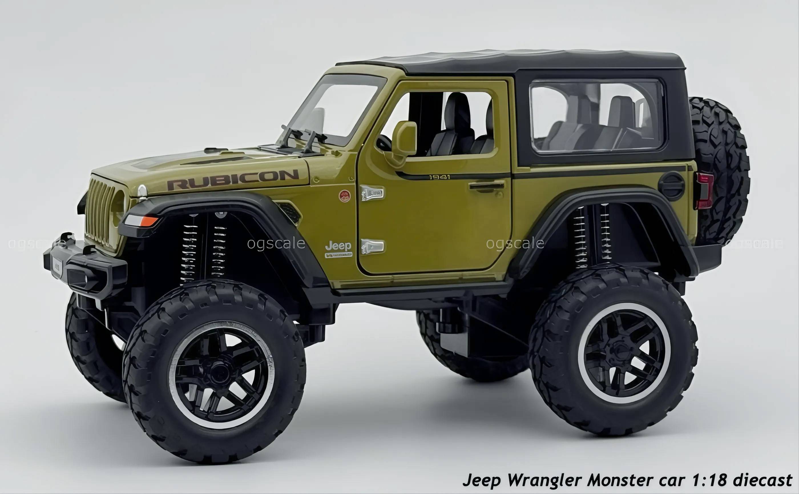 Jeep Wrangler Rubicon 3 Door 1:32 Removable Top diecast scale model car collectible