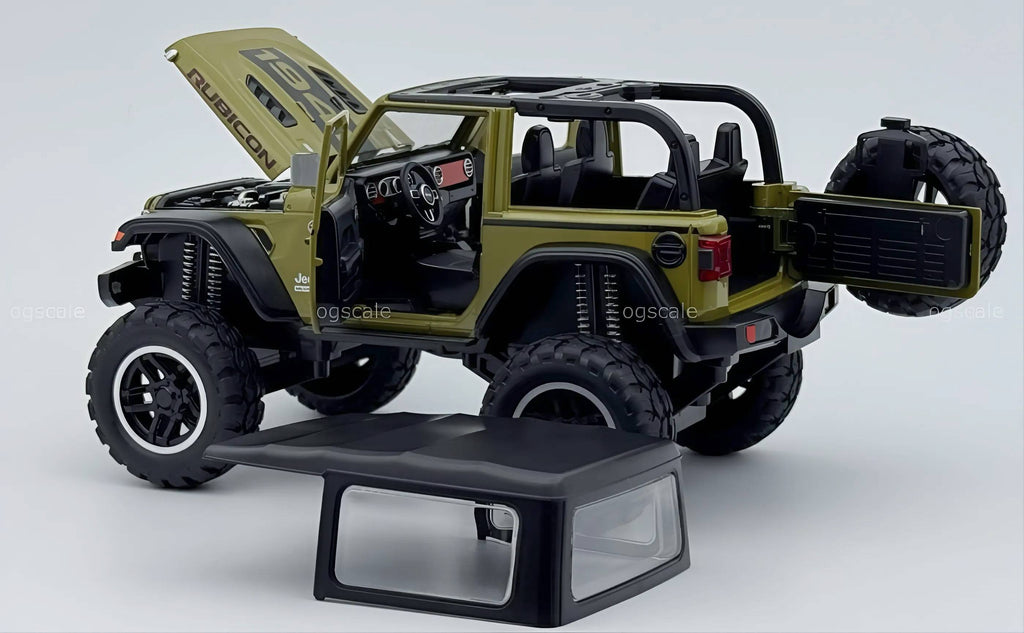 Jeep Wrangler Rubicon 3 Door 1:32 Removable Top diecast scale model car collectible