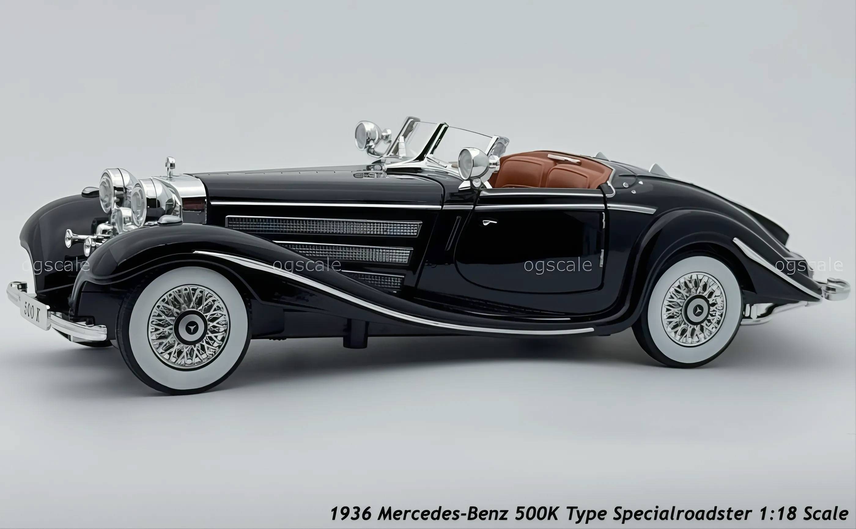 1936 Mercedes Benz 500K 1:32 Roadster diecast scale model car collectible