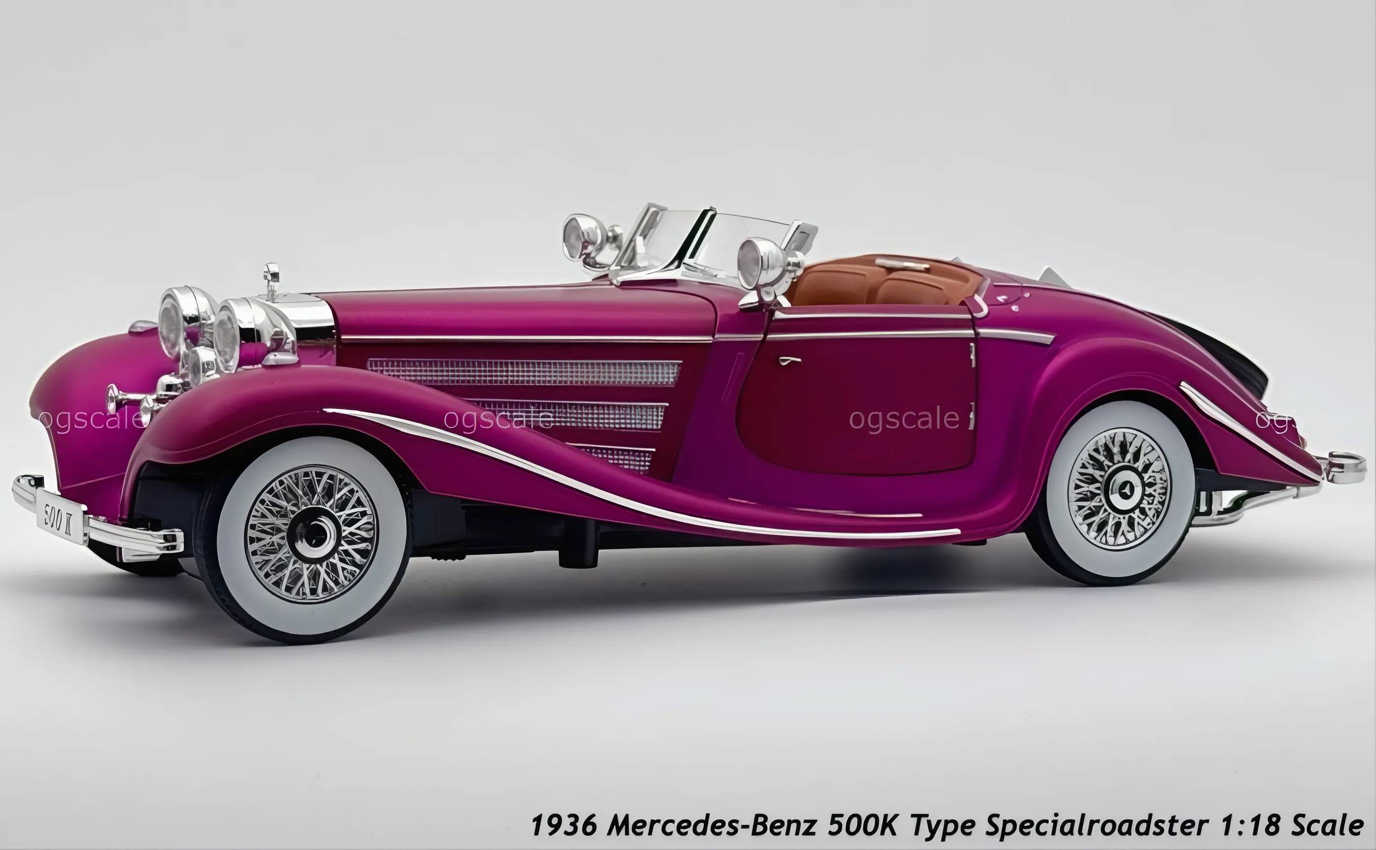 1936 Mercedes Benz 500K 1:32 Roadster diecast scale model car collectible