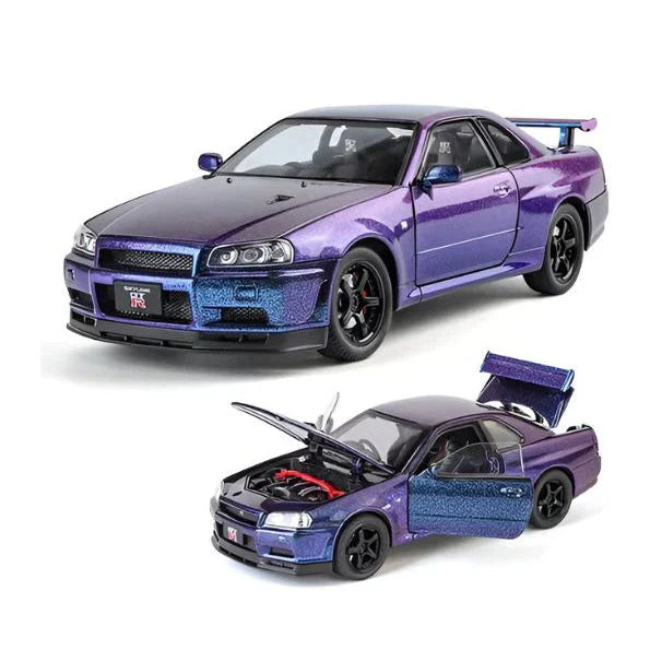 Nissan Skyline R34 GT-R diecast scale model 1:24