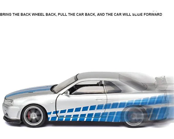 Nissan Skyline R34 GT-R diecast scale model 1:24