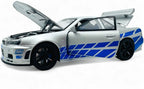 Nissan Skyline R34 GT-R 1:24 diecast scale model car collectible - Multicolor