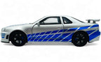 Nissan Skyline R34 GT-R 1:24 diecast scale model car collectible - Multicolor