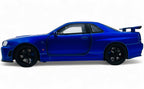 Nissan Skyline R34 GT-R 1:24 diecast scale model car collectible - Multicolor