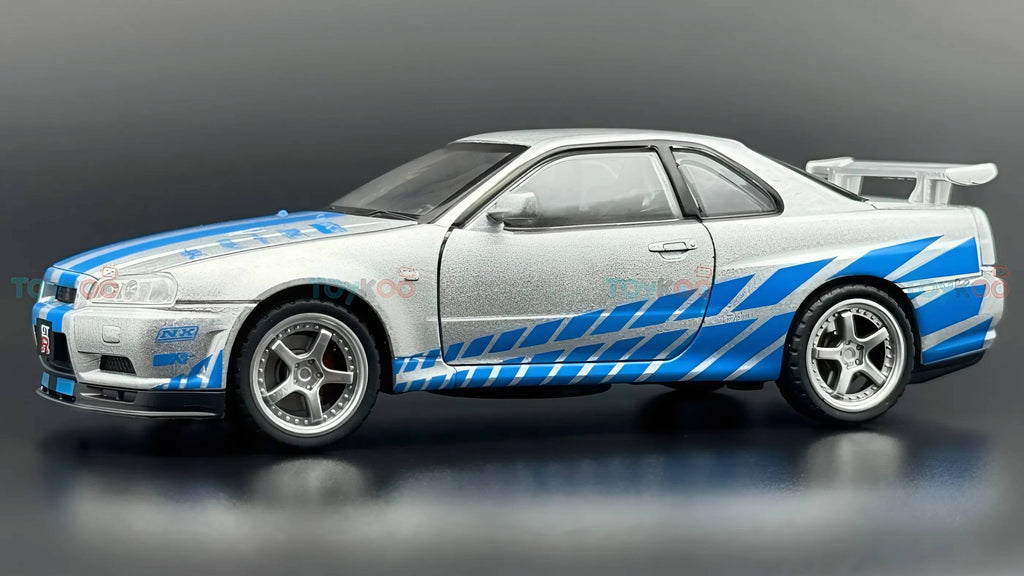 Nissan Skyline R34 GT-R 1:24  diecast scale model car collectible | Assorted Colors