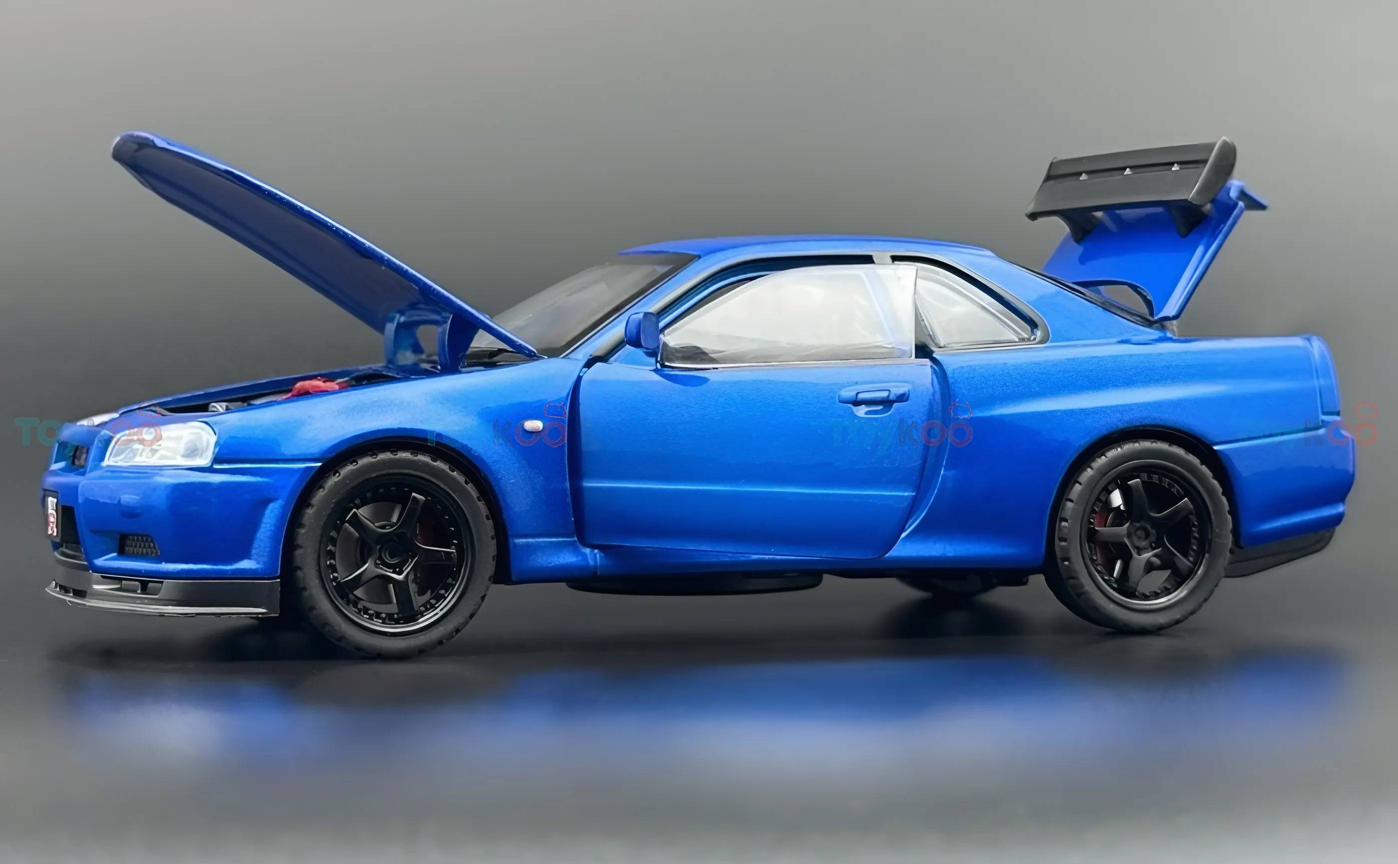 Nissan Skyline R34 GT-R 1:24  diecast scale model car collectible | Assorted Colors